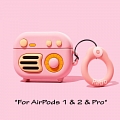 Cute ピンク Retrosound | Airpod Case | Silicone Case for Apple AirPods 1, 2, Pro コスプレ